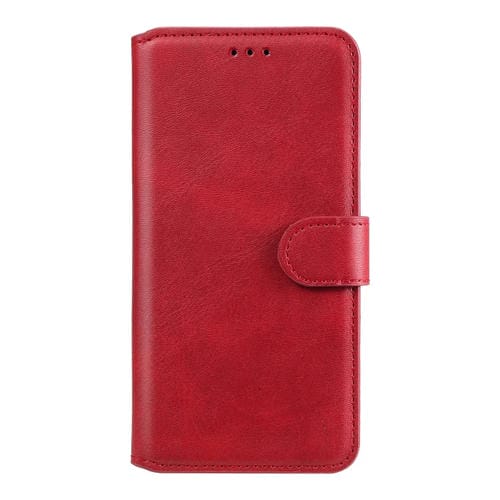 Para Motorola Moto G9 Play Classic Calf Texture PU + TPU Funda de cuero con tapa horizontal, con soporte, ranuras para tarjetas y billetera (rojo)
