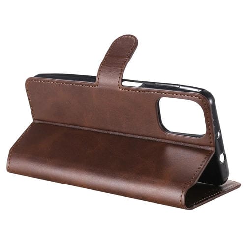 Para Motorola Moto G9 Plus Classic Calf Texture PU + TPU Funda de cuero con tapa horizontal, con soporte, ranuras para tarjetas y billetera (marrón)