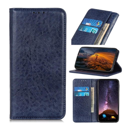 Para Motorola Moto G Power 2021 Magnetic Crazy Horse Texture Funda de cuero con tapa horizontal con soporte, ranuras para tarjetas y billetera (azul)