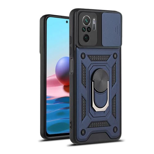 Para Xiaomi Redmi Note 10 Design Design TPU + PC Funda protectora (azul)