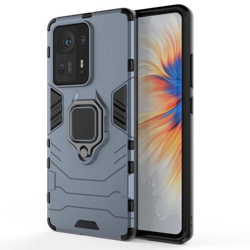 Para Xiaomi MI Mix 4 PC + TPU Funda protectora a prueba de golpes con soporte de anillo magnético (azul marino)