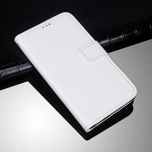 Idewei Crazy Horse Texture Horizontal Flip Funda de cuero con soporte y ranuras para tarjetas y billetera para Xiaomi Redmi 10 (blanco)
