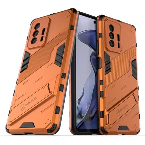 Para Xiaomi MI 11T / 11T Pro Punk Armor 2 en 1 PC + TPU Funda a prueba de golpes con titular invisible (naranja)