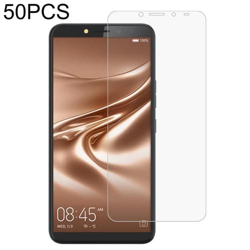 50 PCS 0.26mm 9h 2.5D Película de vidrio templado para TECNO POUVOIR 2 PRO