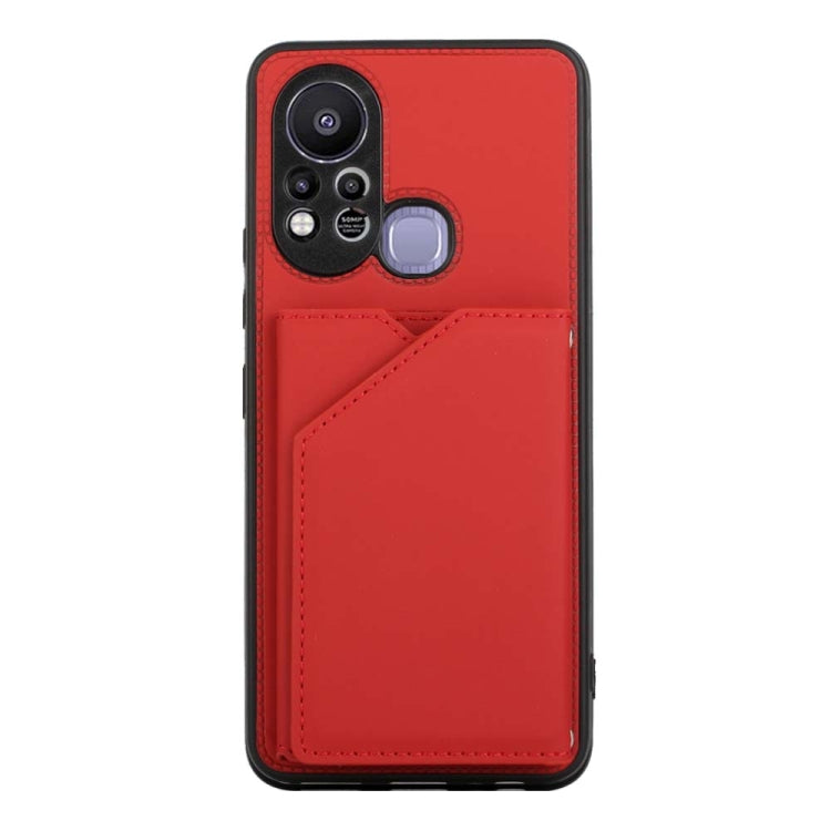 Para Infinix Hot 11s Skin Feel PU + TPU + PC Case de teléfono (rojo)