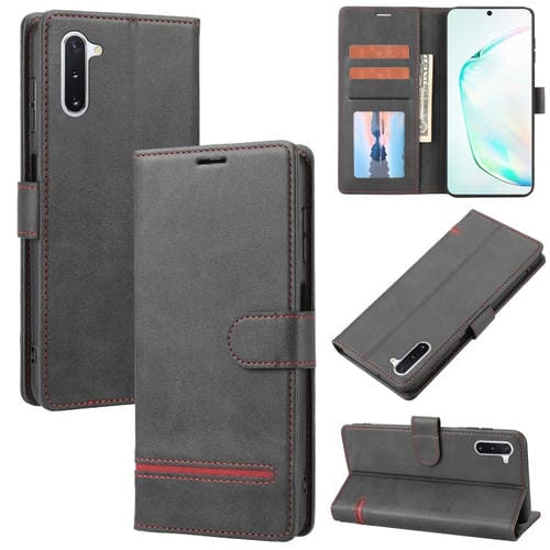 Para Samsung Galaxy Note10 Classic Wallet Flip Leather Case (negro)