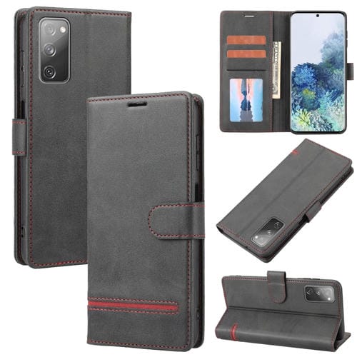 Para Samsung Galaxy S20 Fe Classic Wallet Flip Leather Case (negro)