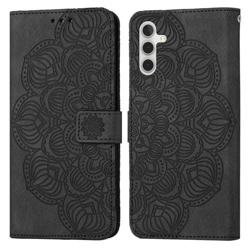 Para Samsung Galaxy A13 5G Mandala Flip Flip Leather Case (negro)