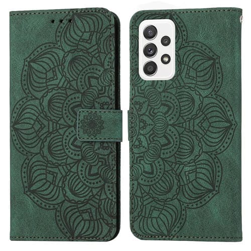 Para Samsung Galaxy A53 Mandala Flip Flip Leather Case (verde)
