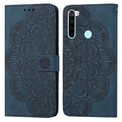 Para Xiaomi Redmi Note 8 Mandala Flip Flip Leather Case (azul)