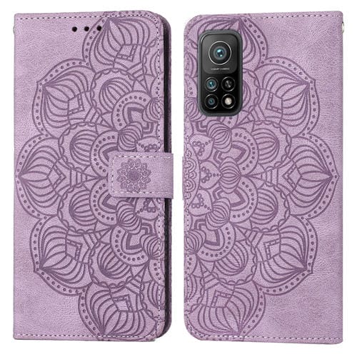 Para Xiaomi Mi 10T / 10T Pro Mandala Flip Flip Leather Case (púrpura)