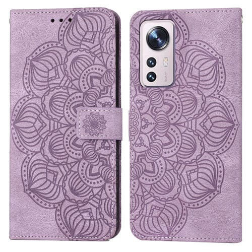 Para Xiaomi 12 Lite Mandala Flip Flip Leather Case (púrpura)