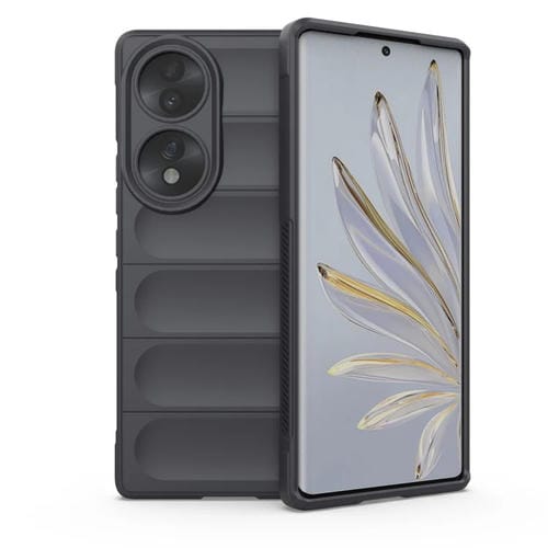 Funda para Honor 70 5G Magic Shield TPU + Flannel Case (Gris Oscuro)