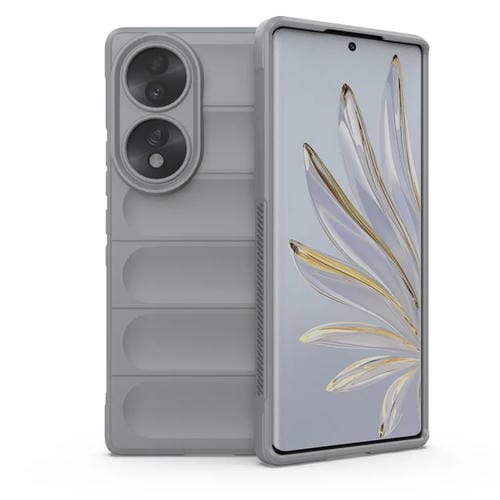Case para Honor 70 5G Magic Shield TPU con funda de franela (Gris)