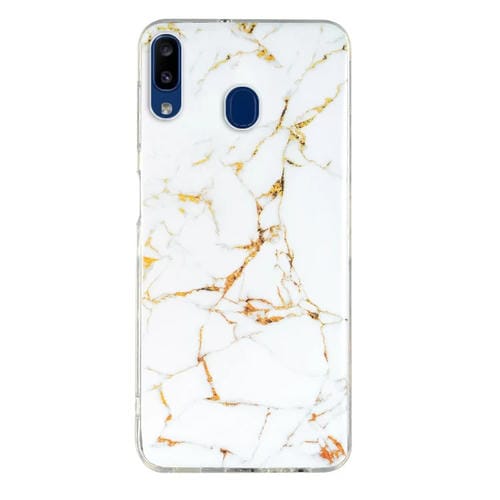 Para Samsung Galaxy A40 IMD Marble Pattern TPU Phone Case (Blanco)