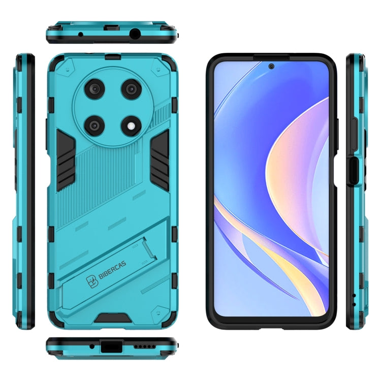 Funda para Huawei Nova Y90 Enjoy 50 Pro Punk Armor 2 en 1 PC + TPU con Soporte Invisible (Azul)