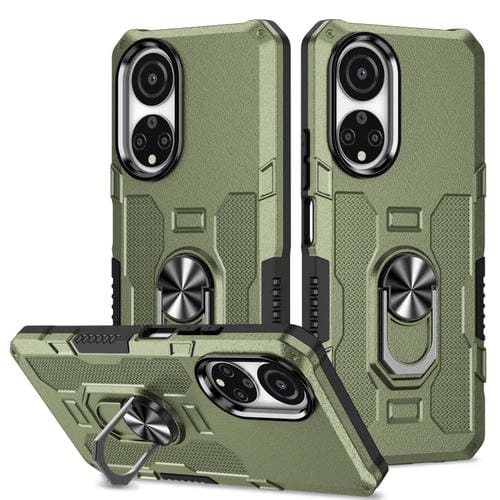 Para Honor X7 Ring Holder Armor Hybrid Phone Case (Verde)