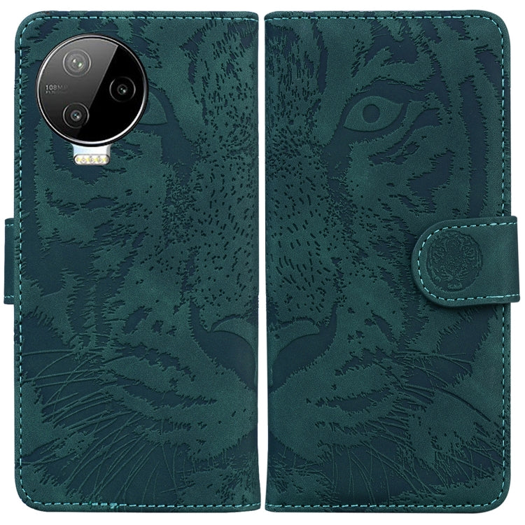 Funda de Cuero con Tapa Horizontal para Infinix Note 12 Pro 4G Tiger (Verde)