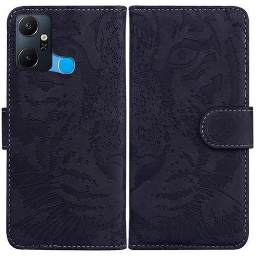 Funda de Cuero con Tapa Horizontal para Infinix Smart 6 Plus Tiger (Negro)