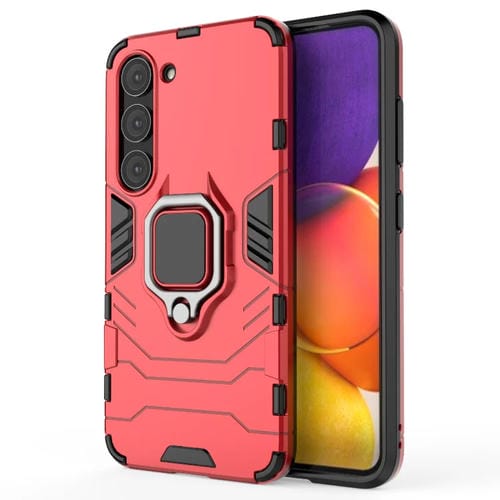 Para Samsung Galaxy S23 5G Soporte de anillo magnético PC + TPU Funda para teléfono (Rojo)