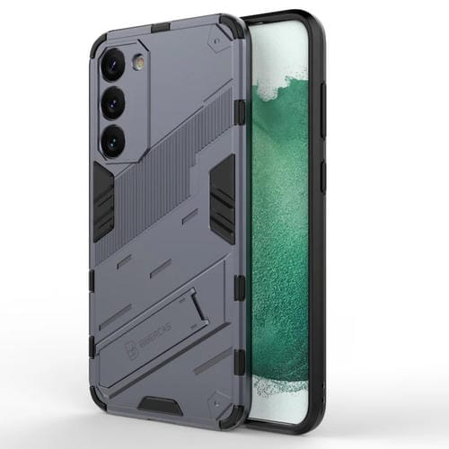 Para Samsung Galaxy S23+ 5G Punk Armor 2 en 1 PC + TPU Funda para teléfono a prueba de golpes con soporte invisible (Gris)