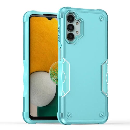 Para Samsung Galaxy M13 / A13 Funda antideslizante para teléfono con armadura a prueba de golpes (verde menta)