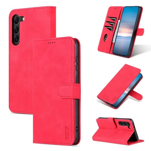 Para Samsung Galaxy S23 5G AZNS Skin Feel Calf Texture Flip Funda de cuero para teléfono (Rojo)