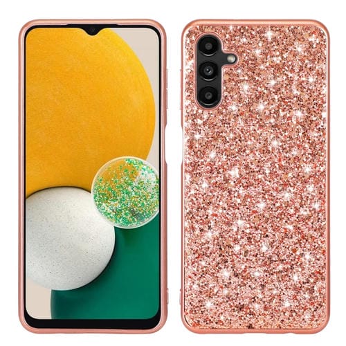 Para Samsung Galaxy A54 5G Glitter Powder Funda de teléfono TPU a prueba de golpes (Oro rosa)