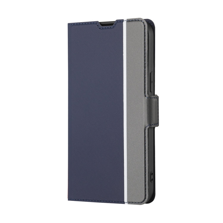 Funda de Cuero para Huawei Nova 10 Se con Textura Twill y Hebilla Lateral (Azul)