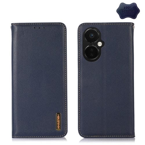 Funda de Cuero de Vaca Khazneh Nappa para OnePlus Nord Ce 3 Lite (Azul)