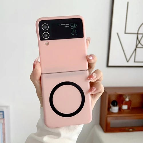 Funda Protectora Samsung Galaxy Z Flip4 5G Skin Feel Magnética a Prueba de Golpes (Rosa)