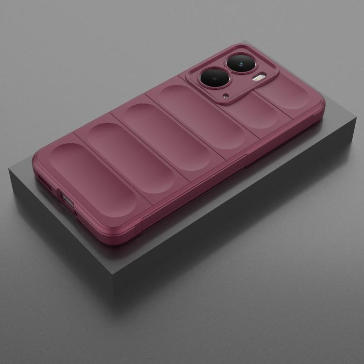 Funda de TPU y Franela con Protección Mágica Global para Realme P3 5G (Rojo Vino)