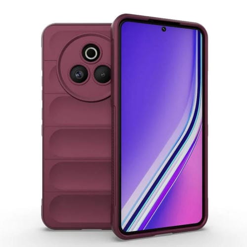 Funda de TPU y Franela con Protección Mágica Global para Realme P3 Pro 5G (Rojo Vino)