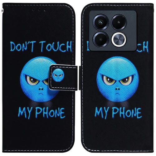 Funda de Cuero con Tapa y Dibujo a Color para Infinix Note 40 5G (Anger)