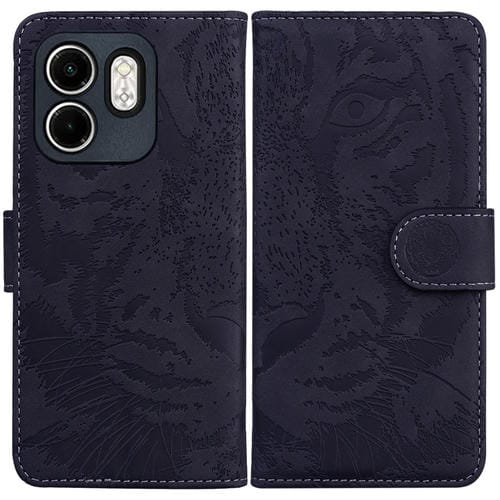 Funda de Cuero con Tapa y Estampado de Tigre para Infinix Hot 50I/Smart 9 (Negra)