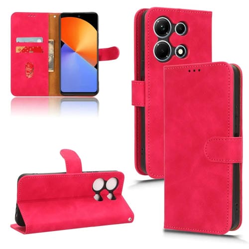 Funda para Infinix Note 30I Skin Feel Flip Magnética de Cuero (Rose Red)