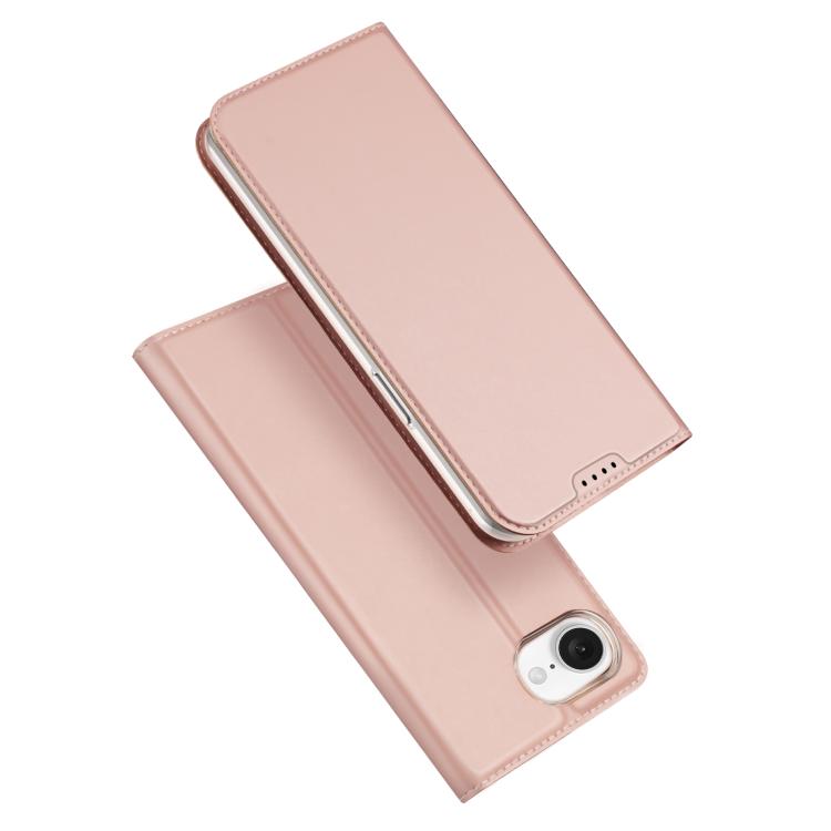 Funda de Cuero con Tapa Dux Ducis Skin Pro Series para iPhone 16E (Oro Rosa)