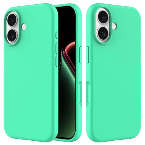 Funda de silicona de color sólido para iPhone 17 (verde)
