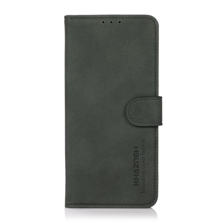Funda de Cuero Khazneh para OnePlus 13R Global con Textura Mate (Verde)