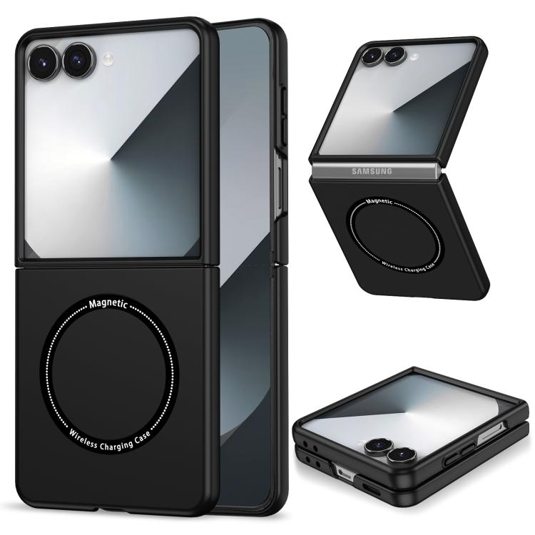Funda plegable magnética para PC con Magsafe para Samsung Galaxy Z Flip7 5G (negra)