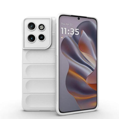 Funda TPU con Franela y Protección Mágica para Motorola Edge 50 Neo (Blanca)