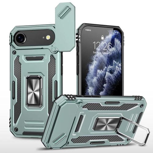 Funda protectora de PC y TPU para cámara de iPhone 17 Air Armor (verde alpino)
