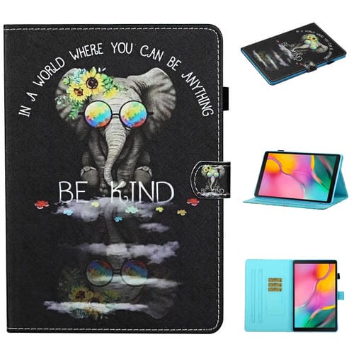 Estuche de Cuero para Samsung Galaxy Tab a 10.1 (2019) T510 Abatible Horizontal con Soporte y Ranuras para Tarjetas (Espectáculo)