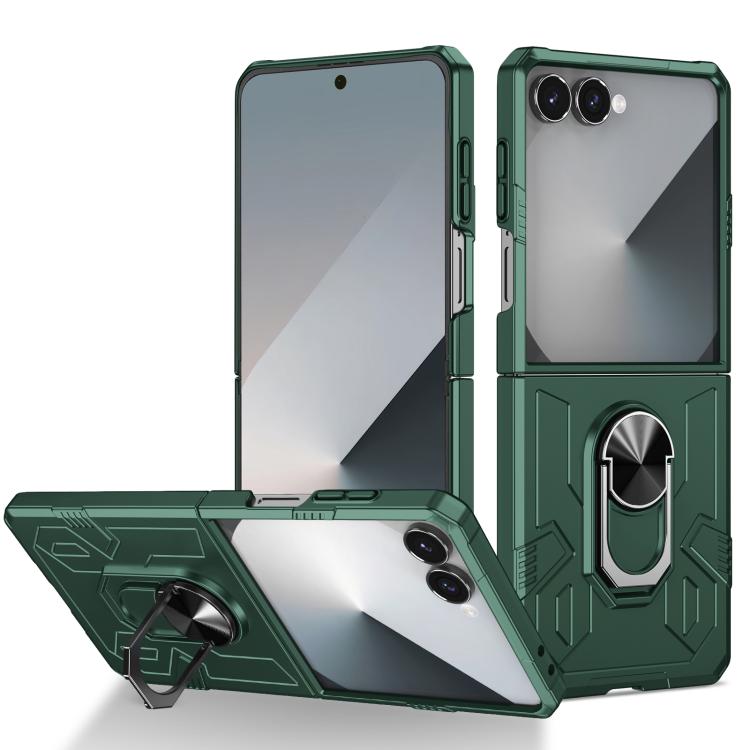 Funda mate antigolpes con protección UV para Samsung Galaxy Z Flip7 5G (verde oscuro)