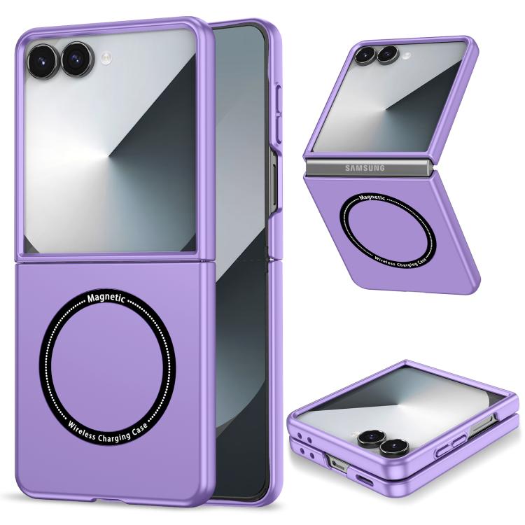 Funda con anillo de protección para Samsung Galaxy Z Flip7 5G (morado)