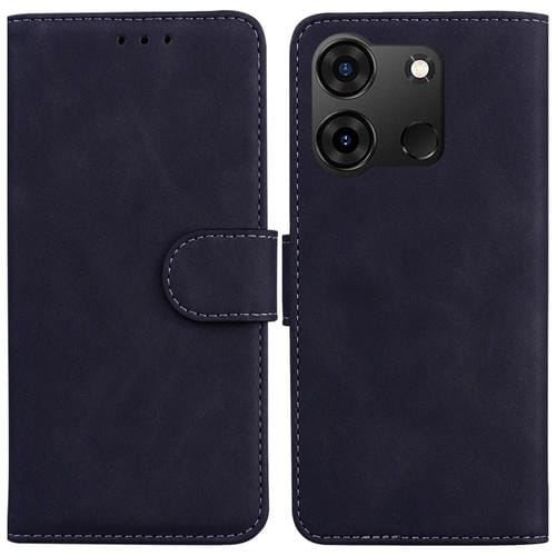 Funda de Cuero con Tapa para Infinix Smart 7 India y 7 Plus Skin Feel (Negro)