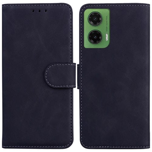 Funda de Cuero con Tapa para Motorola Moto G35 (Negro) Tacto Suave
