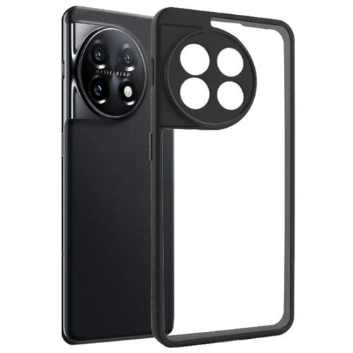 Funda para OnePlus 11 Frosted TPU y Transparente PC (Negro)