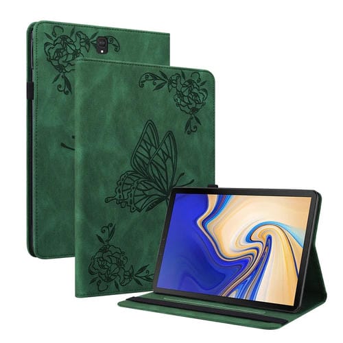 Funda para Tablet Samsung Galaxy Tab S4 10.5 Sm-T830 Cuero Relieve Flor Mariposa (Verde)