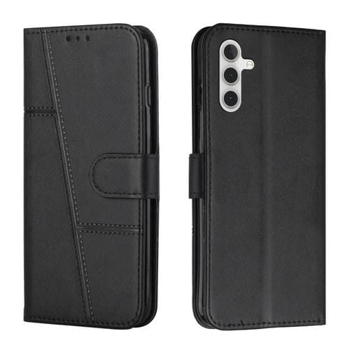 Funda de piel con hebilla y textura de becerro para Samsung Galaxy A17/A26 5G (negra)
